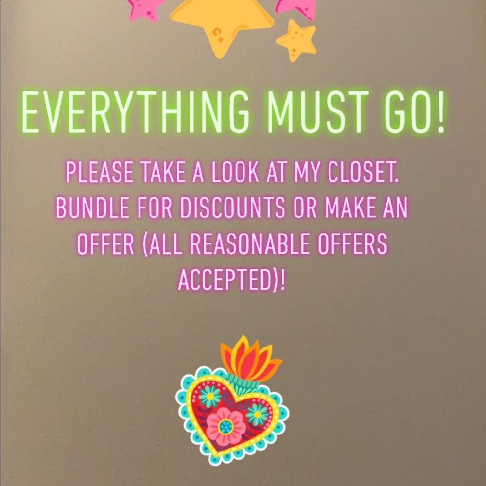 Shorts, jeans, pants, tops, shoes, dresses